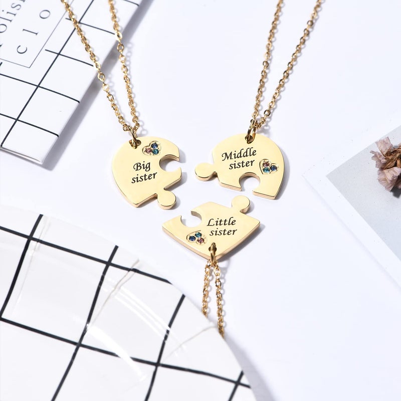 Yonhon 3 Big Middle Little Three Sister Necklace for 3 - Image 3